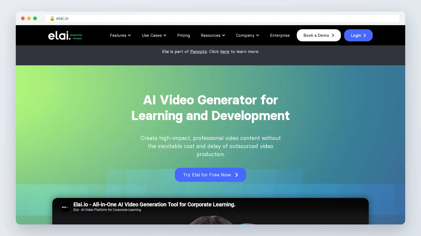 Elai.io official site preview